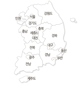 한반도 지도